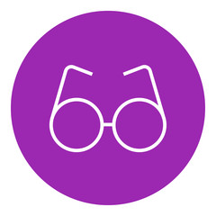 Sticker - Eyeglasses line icon.