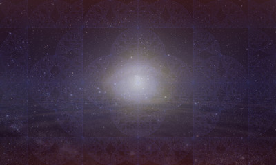 Wall Mural - fractal cosmic ocean of spacious awareness