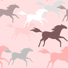 Running Horses Seamless Pattern