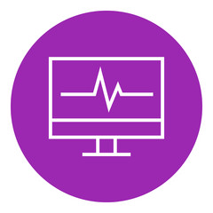 Canvas Print - Heart beat monitor line icon.