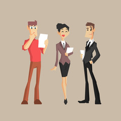 Wall Mural - Three Office Workers 