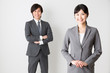 © taka - portrait of asian businessteam on white background