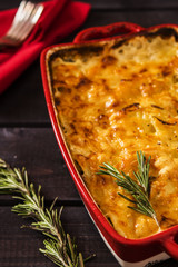 Wall Mural - Potato Onion layered casserole 