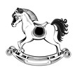vector illustration rocking horse