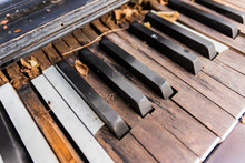 Broken Old Piano Keys