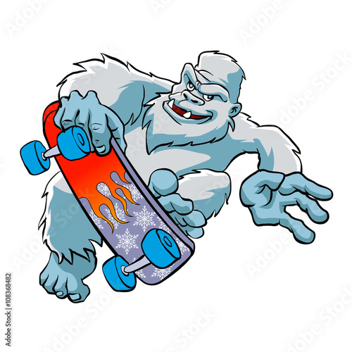 Skater Yeti Isolated Sasquatch Cartoon Buy This Stock Vector And Explore Similar Vectors At Adobe Stock Adobe Stock