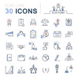 © M.Style - Set Vector Flat Line Icons Elections