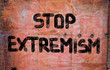 © Krasimira Nevenova - Stop extremism text on metal