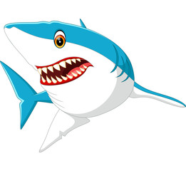 Canvas Print - illustration of cute shark cartoon