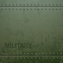Old Military Armor Texture With Rivets. Metal Background. Stock