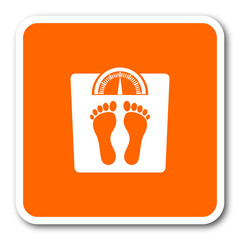 Aufkleber - weight orange flat design modern web icon