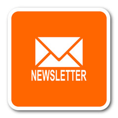 Poster - newsletter orange flat design modern web icon