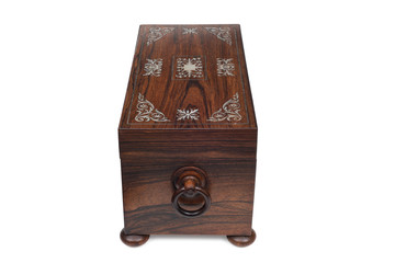 Wall Mural - Side View of a Closed Antique Wooden Jewelry Box