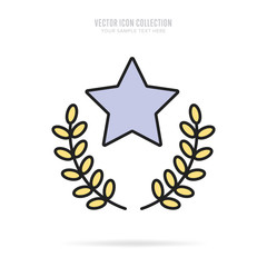Wall Mural - awar icon vector isolated on white background. flat design style.