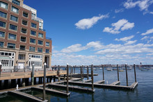Apartment Building Near Sea Harbor In Boston