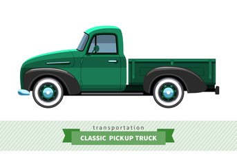 Wall Mural - Classic pickup truck side view