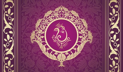 Ganesha, wedding card, royal Rajasthan, India