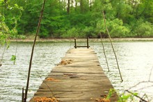 Old Wooden Dock For Fishing