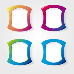 Wall Mural - set of bright labels.