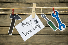 Happy Labor Day Greeting Card Or Background.