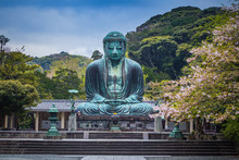 Famous Great Buddha Bronze Statue In Kamakura, Kotokuin Temple.