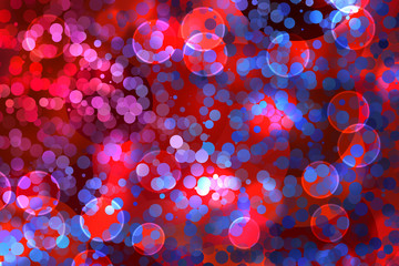 Wall Mural - Abstract red and blue tone bubbles background