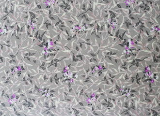 gray textile texture, flower pattern