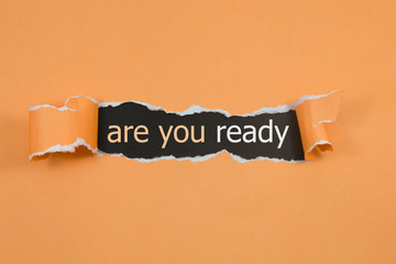 Wall Mural - are you ready word written 