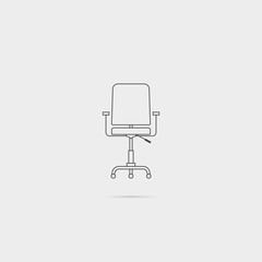 Wall Mural - Thin Line Vector Icon – Chair