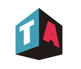 Wall Mural - TA Initial Logo for your startup venture