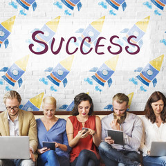 Canvas Print - Success Win Achievement Improvement Text Concept