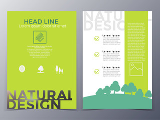 business and nature brochure design template vector