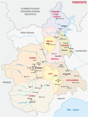  piedmont administrative map