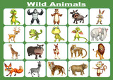 Fototapeta Pokój dzieciecy - wild animal chart