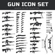 Gun icon set. Weapon vector collection,Pistol icon. gun logo. gun vector element.