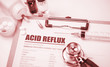 Acid reflux diagnosis;medical concept