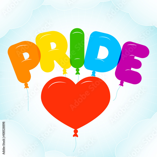 Balloon Lettering For Pride Month Rounded Semi Transparent