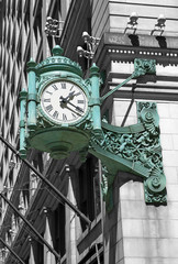 Chicago famous old green clock