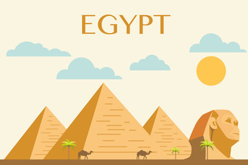 Egyptian pyramids vector