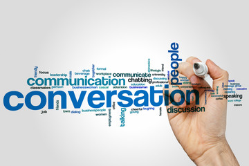 Canvas Print - Conversation word cloud