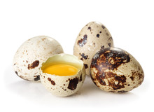 Quail Eggs Isolated On White 