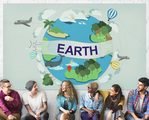 Wall Mural - Earth Ecology Environment Conservation Globe Concept