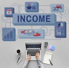 Wall Mural - income finance investment loan money concept