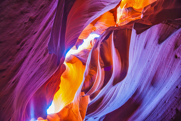 the purple hues slot canyon antelope.