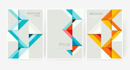 cover design template. brochure, leaflet, flyer, catalog, page, poster design. origami abstract geom