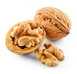 Wall Mural - Walnut isolated on white background. With clipping path.