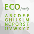 © annamiro - Green Polygonal Alphabet Set. Eco friendly style.