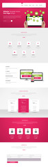 Wall Mural - business one page website design template. vector design.