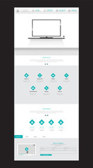 Canvas Print - modern creative one page website design template