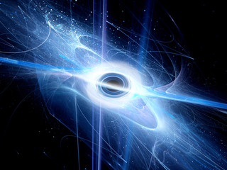 Wall Mural - interstellar black hole with event horizon fractal